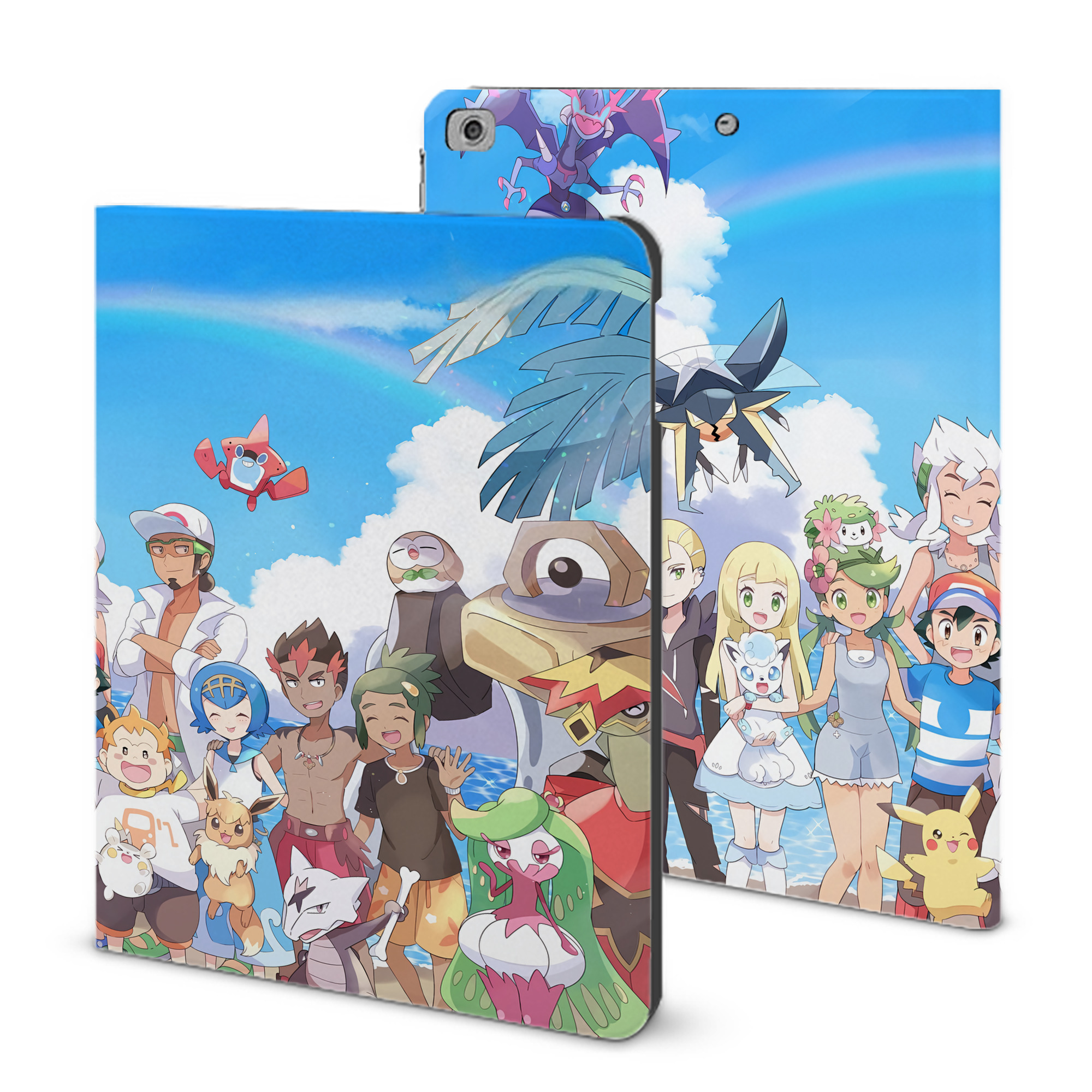 （画像用） ポケットモンスター Pokémon IPad ケース ブック型 PUレザー TPU 耐衝撃 軽量 薄型 ペン収納なし 全面保護 IPad 各モデル対応